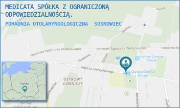 PORADNIA OTOLARYNGOLOGICZNA - MEDICATA SPÓŁKA Z OGRANICZONĄ ODPOWIEDZIALNOŚCIĄ. - UL. STEFANA STARZYŃSKIEGO 48,  SOSNOWIEC