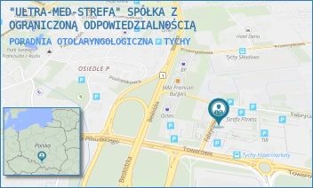 PORADNIA OTOLARYNGOLOGICZNA - "ULTRA-MED-STREFA" SPÓŁKA Z OGRANICZONĄ ODPOWIEDZIALNOŚCIĄ - UL. FABRYCZNA 2,  TYCHY