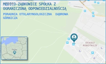 PORADNIA OTOLARYNGOLOGICZNA - MEDICO-ZĄBKOWICE SPÓŁKA Z OGRANICZONĄ ODPOWIEDZIALNOŚCIĄ - UL. OŚ.ROBOTNICZE 6,  DĄBROWA GÓRNICZA