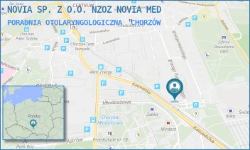 PORADNIA OTOLARYNGOLOGICZNA - NOVIA SP. Z O.O. NZOZ NOVIA MED - UL. IGNACEGO PADEREWSKIEGO 34,  CHORZÓW