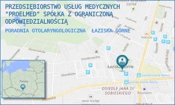 PORADNIA OTOLARYNGOLOGICZNA - PRZEDSIĘBIORSTWO USŁUG MEDYCZNYCH "PROELMED" SPÓŁKA Z OGRANICZONĄ ODPOWIEDZIALNOŚCIĄ - PL. RATUSZOWY 1B,  ŁAZISKA GÓRNE