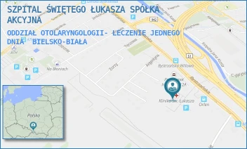 ODDZIAŁ OTOLARYNGOLOGII- LECZENIE JEDNEGO DNIA - SZPITAL ŚWIĘTEGO ŁUKASZA SPÓŁKA AKCYJNA - UL. BYSTRZAŃSKA 94B,  BIELSKO-BIAŁA