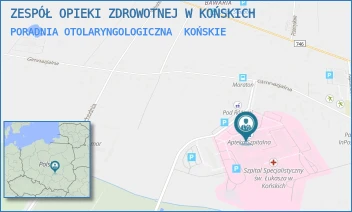 PORADNIA OTOLARYNGOLOGICZNA - ZESPÓŁ OPIEKI ZDROWOTNEJ W KOŃSKICH - GIMNAZJALNA 41B, KOŃSKIE