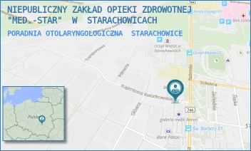 PORADNIA OTOLARYNGOLOGICZNA - NIEPUBLICZNY ZAKŁAD OPIEKI ZDROWOTNEJ "MED.-STAR"  W  STARACHOWICACH - RADOMSKA 35,  STARACHOWICE