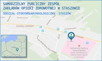ODDZIAŁ OTORYNOLARYNGOLOGICZNY - SAMODZIELNY PUBLICZNY ZESPÓŁ ZAKŁADÓW OPIEKI ZDROWOTNEJ W STASZOWIE - 11 LISTOPADA 78,  STASZÓW