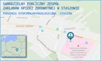 PORADNIA OTORYNOLARYNGOLOGICZNA - SAMODZIELNY PUBLICZNY ZESPÓŁ ZAKŁADÓW OPIEKI ZDROWOTNEJ W STASZOWIE - 11 LISTOPADA 78,  STASZÓW
