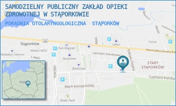 PORADNIA OTOLARYNGOLOGICZNA - SAMODZIELNY PUBLICZNY ZAKŁAD OPIEKI ZDROWOTNEJ W STĄPORKOWIE - SŁOWACKIEGO 2,  STĄPORKÓW
