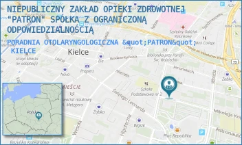 PORADNIA OTOLARYNGOLOGICZNA "PATRON" - NIEPUBLICZNY ZAKŁAD OPIEKI ZDROWOTNEJ "PATRON" SPÓŁKA Z OGRANICZONĄ ODPOWIEDZIALNOŚCIĄ - KOPERNIKA 3,  KIELCE