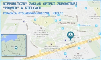 PORADNIA OTOLARYNGOLOGICZNA - "PROMED" SPÓŁKA Z OGRANICZONĄ ODPOWIEDZIALNOŚCIĄ - KRYSZTAŁOWA 2,  KIELCE