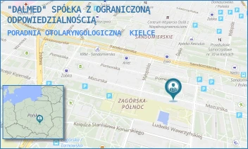 PORADNIA OTOLARYNGOLOGICZNA - "DALMED" SPÓŁKA Z OGRANICZONĄ ODPOWIEDZIALNOŚCIĄ - MAZURSKA 61,  KIELCE