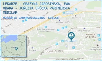 PORADNIA LARYNGOLOGICZNA - MEDILAR SPÓŁKA Z OGRANICZONĄ ODPOWIEDZIALNOŚCIĄ - OS NA STOKU 63A,  KIELCE