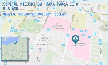 ODDZIAŁ OTOLARYNGOLOGICZNY - SZPITAL MIEJSKI ŚW. JANA PAWŁA II W ELBLĄGU - KOMEŃSKIEGO 35,  ELBLĄG