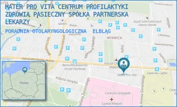 PORADNIA OTOLARYNGOLOGICZNA - MATER PRO VITA CENTRUM PROFILAKTYKI ZDROWIA PASIECZNY SPÓŁKA PARTNERSKA LEKARZY - BEMA 42,  ELBLĄG