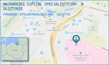 PORADNIA OTOLARYNGOLOGICZNA - WOJEWÓDZKI SZPITAL SPECJALISTYCZNY  W OLSZTYNIE - ŻOŁNIERSKA 18,  OLSZTYN