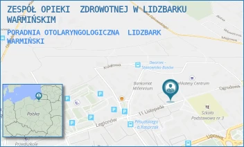 PORADNIA OTOLARYNGOLOGICZNA - ZESPÓŁ OPIEKI  ZDROWOTNEJ W LIDZBARKU WARMIŃSKIM - 11-GO LISTOPADA 15,  LIDZBARK WARMIŃSKI