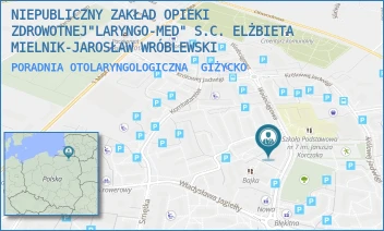 PORADNIA OTOLARYNGOLOGICZNA - NIEPUBLICZNY ZAKŁAD OPIEKI ZDROWOTNEJ"LARYNGO-MED" S.C. ELŻBIETA MIELNIK-JAROSŁAW WRÓBLEWSKI - WODOCIĄGOWA 17,  GIŻYCKO