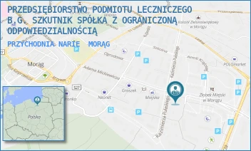 PRZYCHODNIA NARIE - PRZEDSIĘBIORSTWO PODMIOTU LECZNICZEGO B.G. SZKUTNIK SPÓŁKA Z OGRANICZONĄ ODPOWIEDZIALNOŚCIĄ - MICKIEWICZA 44A,  MORĄG