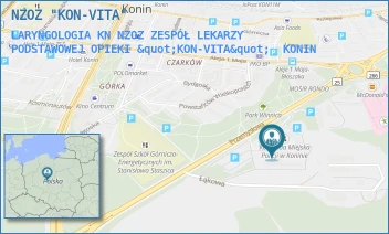 LARYNGOLOGIA KN NZOZ ZESPÓŁ LEKARZY PODSTAWOWEJ OPIEKI "KON-VITA" - NZOZ "KON-VITA" - PRZEMYSŁOWA 2,  KONIN