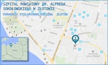 PORADNIA OTOLARYNGOLOGICZNA - SZPITAL POWIATOWY IM. ALFREDA SOKOŁOWSKIEGO W ZŁOTOWIE - SZPITALNA 28,  ZŁOTÓW