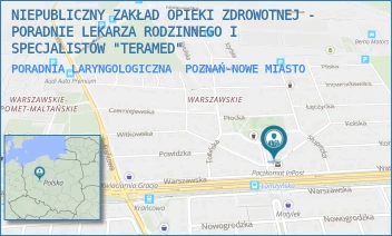 PORADNIA LARYNGOLOGICZNA - NIEPUBLICZNY ZAKŁAD OPIEKI ZDROWOTNEJ - PORADNIE LEKARZA RODZINNEGO I SPECJALISTÓW "TERAMED" - KOSTRZYŃSKA 3 I 5,  POZNAŃ-NOWE MIASTO