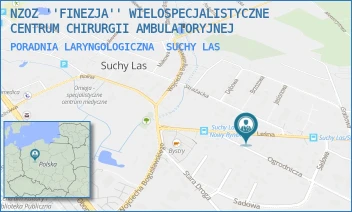 PORADNIA LARYNGOLOGICZNA - NZOZ ''FINEZJA'' WIELOSPECJALISTYCZNE CENTRUM CHIRURGII AMBULATORYJNEJ - LEŚNA 18,  SUCHY LAS