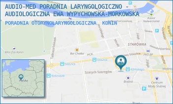 PORADNIA OTORYNOLARYNGOLOGICZNA - AUDIO-MED PORADNIA LARYNGOLOGICZNO - AUDIOLOGICZNA EWA WYPYCHOWSKA-MORKOWSKA - SZARYCH SZEREGÓW 6,  KONIN