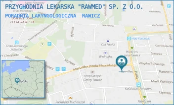 PORADNIA LARYNGOLOGICZNA - PRZYCHODNIA LEKARSKA "RAWMED" SP. Z O.O. - PIŁSUDSKIEGO 3,  RAWICZ