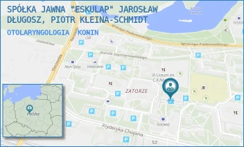 OTOLARYNGOLOGIA - SPÓŁKA JAWNA "ESKULAP" JAROSŁAW DŁUGOSZ, PIOTR KLEINA-SCHMIDT - SZELIGOWSKIEGO 1,  KONIN