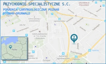 PORADNIA LARYNGOLOGICZNA POZNAŃ - PRZYCHODNIE SPECJALISTYCZNE WRONKI SPÓŁKA Z OGRANICZONĄ ODPOWIEDZIALNOŚCIĄ - JUNACKA 28,  POZNAŃ-GRUNWALD