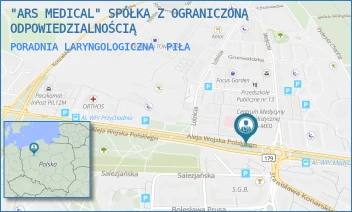 PORADNIA LARYNGOLOGICZNA - "ARS MEDICAL" SPÓŁKA Z OGRANICZONĄ ODPOWIEDZIALNOŚCIĄ - AL. WOJSKA POLSKIEGO 43/-,  PIŁA