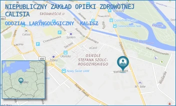 ODDZIAŁ LARYNGOLOGICZNY - NIEPUBLICZNY ZAKŁAD OPIEKI ZDROWOTNEJ CALISIA - KWIATOWA 1, KALISZ