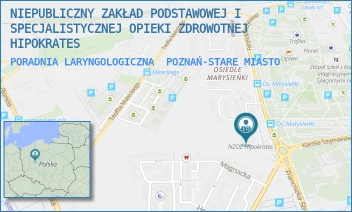 PORADNIA LARYNGOLOGICZNA - NIEPUBLICZNY ZAKŁAD PODSTAWOWEJ I SPECJALISTYCZNEJ OPIEKI ZDROWOTNEJ HIPOKRATES - OS. MARYSIEŃKI 25,  POZNAŃ-STARE MIASTO