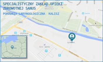 PORADNIA LARYNGOLOGICZNA - SPECJALISTYCZNY ZAKŁAD OPIEKI ZDROWOTNEJ SANUS - MAJKOWSKA 13A,  KALISZ