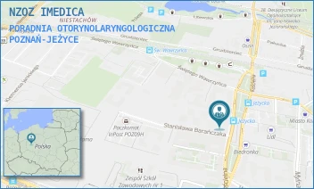 PORADNIA OTORYNOLARYNGOLOGICZNA - NZOZ IMEDICA - KOŚCIELNA 33/U6,  POZNAŃ-JEŻYCE