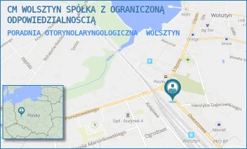 PORADNIA OTORYNOLARYNGOLOGICZNA - CM WOLSZTYN SPÓŁKA Z OGRANICZONĄ ODPOWIEDZIALNOŚCIĄ - DWORCOWA 3/-,  WOLSZTYN