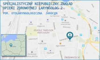 POR. OTOLARYNGOLOGICZNA - SPECJALISTYCZNY NIEPUBLICZNY ZAKŁAD OPIEKI ZDROWOTNEJ LARYNGOLOG 2 - GENERALA JÓZEFA HALLERA 9,  JAROCIN