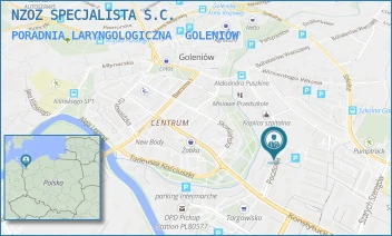PORADNIA LARYNGOLOGICZNA - NZOZ SPECJALISTA S.C. - POCZTOWA 43,  GOLENIÓW
