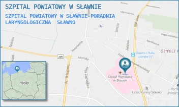 SZPITAL POWIATOWY W SŁAWNIE-PORADNIA LARYNGOLOGICZNA - SZPITAL POWIATOWY W SŁAWNIE - I GO PUŁKU UŁANÓW 9, SŁAWNO