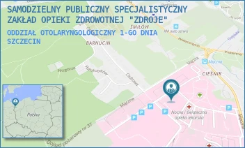 ODDZIAŁ OTOLARYNGOLOGICZNY 1-GO DNIA - SAMODZIELNY PUBLICZNY SPECJALISTYCZNY ZAKŁAD OPIEKI ZDROWOTNEJ "ZDROJE" W SZCZECINIE - MĄCZNA 4,  SZCZECIN