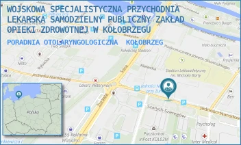 PORADNIA OTOLARYNGOLOGICZNA - WOJSKOWA SPECJALISTYCZNA PRZYCHODNIA LEKARSKA SAMODZIELNY PUBLICZNY ZAKŁAD OPIEKI ZDROWOTNEJ W KOŁOBRZEGU - JEDNOŚCI NARODOWEJ 86/88, KOŁOBRZEG