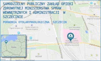 PORADNIA OTOLARYNGOLOGICZNA - SAMODZIELNY PUBLICZNY ZAKŁAD OPIEKI ZDROWOTNEJ MINISTERSTWA SPRAW WEWNĘTRZNYCH I ADMINISTRACJI  W SZCZECINIE - JAGIELLOŃSKA 44,  SZCZECIN