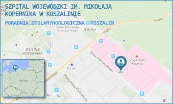 PORADNIA OTOLARYNGOLOGICZNA - SZPITAL WOJEWÓDZKI IM. MIKOŁAJA KOPERNIKA W KOSZALINIE - CHAŁUBIŃSKIEGO 7,  KOSZALIN