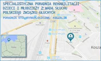 PORADNIA OTOLARYNGOLOGICZNA - SPECJALISTYCZNA PORADNIA REHABILITACJI DZIECI I MŁODZIEŻY Z WADĄ SŁUCHU POLSKIEGO ZWIĄZKU GŁUCHYCH - JANA Z KOLNA 24B, KOSZALIN