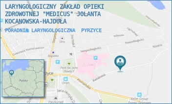 PORADNIA LARYNGOLOGICZNA - LARYNGOLOGICZNY ZAKŁAD OPIEKI ZDROWOTNEJ "MEDICUS" JOLANTA KOCANOWSKA-HAJDUŁA - KWIATOWA 3,  PYRZYCE