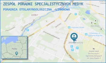 PORADNIA OTOLARYNGOLOGICZNA - ZESPÓŁ PORADNI SPECJALISTYCZNYCH MEDYK - UL. ŻWIRKI I WIGURY 3,  LIMANOWA