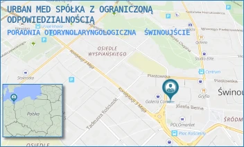 PORADNIA OTORYNOLARYNGOLOGICZNA - URBAN MED SPÓŁKA Z OGRANICZONĄ ODPOWIEDZIALNOŚCIĄ - JAROSŁAWA DĄBROWSKIEGO 4/124A-124B,  ŚWINOUJŚCIE